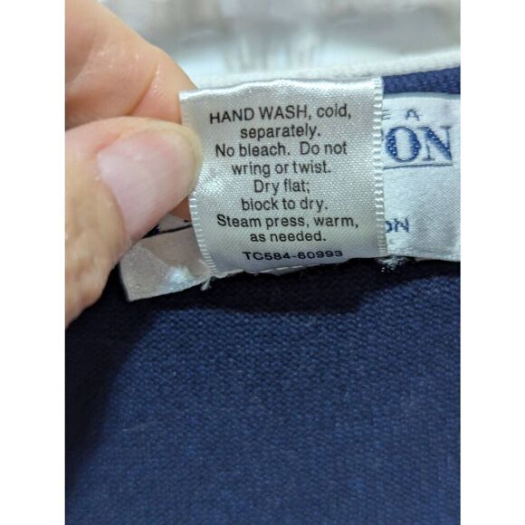 Pendleton Women's Navy Blue Button-Front White Piping & Buttons Cardigan Extra L - Picture 6 of 7